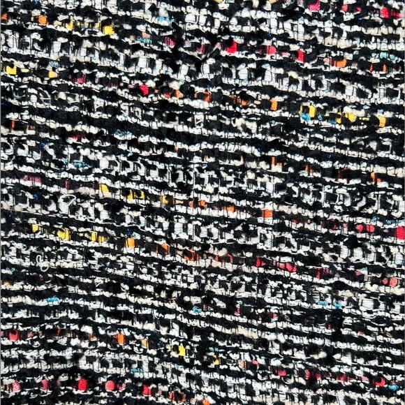 Lafayette 148 Keaton Tweed Blazer Jacket Rainbow Multicolor Pockets Black Petite - Picture 14 of 15